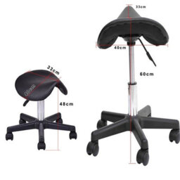 Black Swivel Stool Chairs Adjustable Barber Tattoo Hairdressing - thumbnail 2