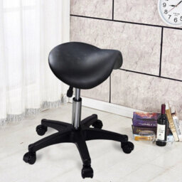 Black Swivel Stool Chairs Adjustable Barber Tattoo Hairdressing - thumbnail 1