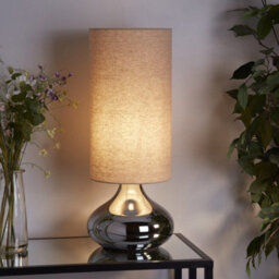 Pagazzi Lighting Pagazzi Cissy Dark Smokey Glass Table Lamp - thumbnail 1