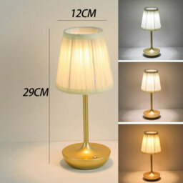 Amorly Table Lamp Wireless Led Rechargeable Light Touch Dimmable Usb Rechargeable Lightindoor Outdoor,gold - thumbnail 2