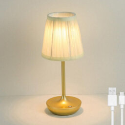 Amorly Table Lamp Wireless Led Rechargeable Light Touch Dimmable Usb Rechargeable Lightindoor Outdoor,gold - thumbnail 1