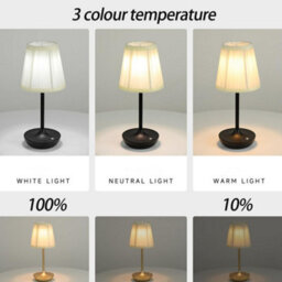 Amorly Table Lamp Wireless Led Rechargeable Light Touch Dimmable Usb Rechargeable Lightindoor Outdoor,gold - thumbnail 5