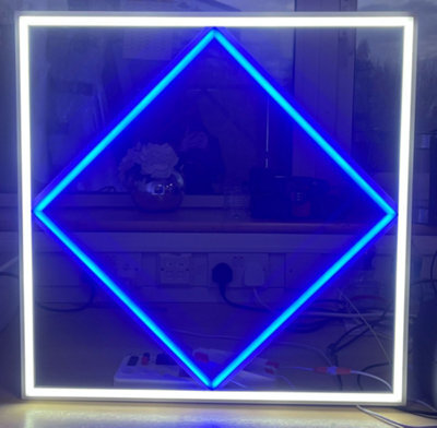 Brightex LED Brightex,pack Of 20 Led Panel Light Diamond 600X600mm 72W 7200Lm Recessed Suspended Ceiling Tile Cool White & Blue Office Light - image 1