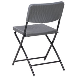 Wyld And Coco Novahome Bistro Set Grey - Foldable Weatherproof Table And 2 Chairs, Compact Outdoor Dining - thumbnail 5