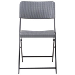 Wyld And Coco Novahome Bistro Set Grey - Foldable Weatherproof Table And 2 Chairs, Compact Outdoor Dining - thumbnail 4