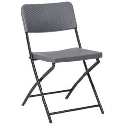 Wyld And Coco Novahome Bistro Set Grey - Foldable Weatherproof Table And 2 Chairs, Compact Outdoor Dining - thumbnail 3