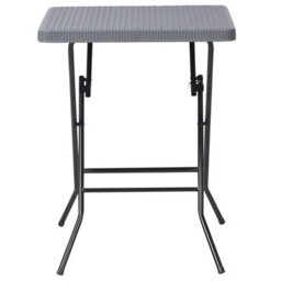 Wyld And Coco Novahome Bistro Set Grey - Foldable Weatherproof Table And 2 Chairs, Compact Outdoor Dining - thumbnail 9