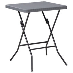 Wyld And Coco Novahome Bistro Set Grey - Foldable Weatherproof Table And 2 Chairs, Compact Outdoor Dining - thumbnail 8