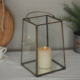Brass Metal Lantern - Metal Votive - Brass Candle Lantern - thumbnail 6