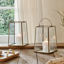 Brass Metal Lantern - Metal Votive - Brass Candle Lantern - thumbnail 4