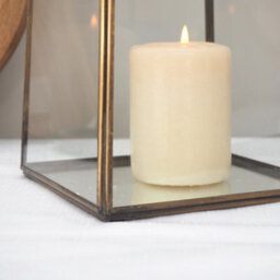 Brass Metal Lantern - Metal Votive - Brass Candle Lantern - thumbnail 5