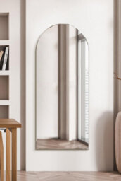 "Mirroroutlet Arcus - Frameless Arched Leaner / Wall Mirror 63"" X 27"" (160Cm X 70Cm)" - thumbnail 2