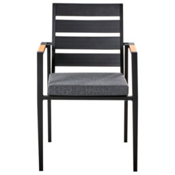 Beliani Garden Dining Set 4 Seater Maletto/taviano With Cushions Metal Black - thumbnail 8