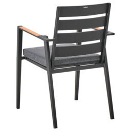 Beliani Garden Dining Set 4 Seater Maletto/taviano With Cushions Metal Black - thumbnail 9