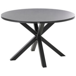 Beliani Garden Dining Set 4 Seater Maletto/taviano With Cushions Metal Black - thumbnail 4