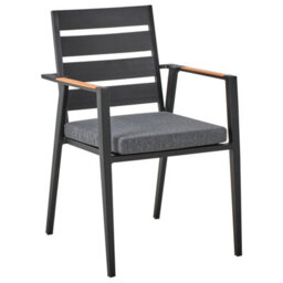 Beliani Garden Dining Set 4 Seater Maletto/taviano With Cushions Metal Black - thumbnail 7