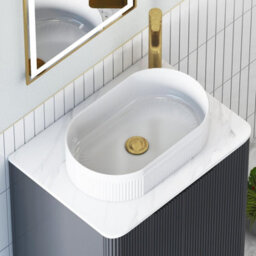 Royal Bathrooms Avenza 600mm Matt Obsidian Black Wall Hung Bathroom Countertop Vanity Unit 2 Drawer With Lyon Basin - thumbnail 7