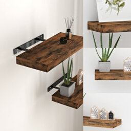 Floating Shelves, Wall Shelves Set Of 2 Wall Mounted For Bathroom Kitchen Décor - thumbnail 4
