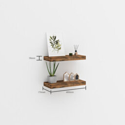 Floating Shelves, Wall Shelves Set Of 2 Wall Mounted For Bathroom Kitchen Décor - thumbnail 2