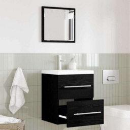 Berkfield Bathroom Cabinet With Drawer 41 X 38.5 X 48 Cm Engineered Wood - thumbnail 1