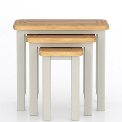 Rest Relax Windham Painted Nest Of 3 Tables Grey - image 1