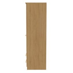 Norfolk 2 Door 2 Drawer Wardrobe With Shelf & Hanging Rail In Modern Oak (Ready Assembled) - thumbnail 2