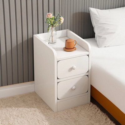 2 Drawers & 1 Shelf Small Storage Cabinet Unit Stand Cupboard Drawer Organiser Bedside Nightstand - image 1