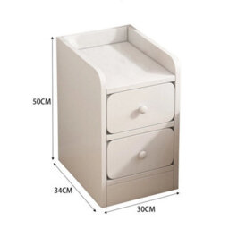 2 Drawers & 1 Shelf Small Storage Cabinet Unit Stand Cupboard Drawer Organiser Bedside Nightstand - thumbnail 5