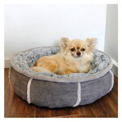"Rosewood 40 Winks Deep Plush Donut Bed Grey 68.5Cm (27"")"