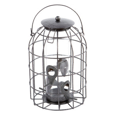 Redwood Leisure Redwood Squirrel-Proof Metal Seed Bird Feeder - Grey - image 1