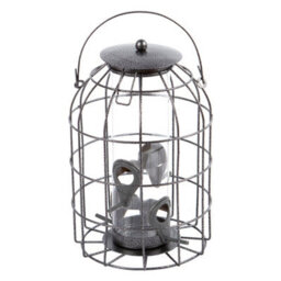 Redwood Leisure Redwood Squirrel-Proof Metal Seed Bird Feeder - Grey - thumbnail 1