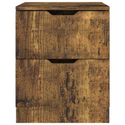 Berkfield Bedside Cabinets 2 Pcs Smoked Oak 40X40X50 Cm Engineered Wood - thumbnail 4