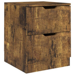 Berkfield Bedside Cabinets 2 Pcs Smoked Oak 40X40X50 Cm Engineered Wood - thumbnail 3