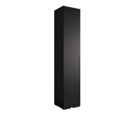 Arte Stylish Black Inova I Hinged Door Wardrobe W500mm H2370mm D470mm - Compact Storage With Gold Vertical Handle - thumbnail 1