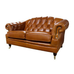 Chesterfield Handmade Victoria 2 Seater Sofa Settee Newcastle Spice Real Leather - thumbnail 5