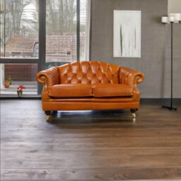Chesterfield Handmade Victoria 2 Seater Sofa Settee Newcastle Spice Real Leather - thumbnail 4