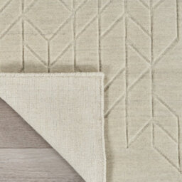 Ivory Geometric Modern Wool Rug For Living Room Bedroom & Dining Room-297Cm X 419Cm - thumbnail 8