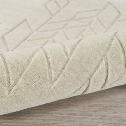 Ivory Geometric Modern Wool Rug For Living Room Bedroom & Dining Room-297Cm X 419Cm - thumbnail 9
