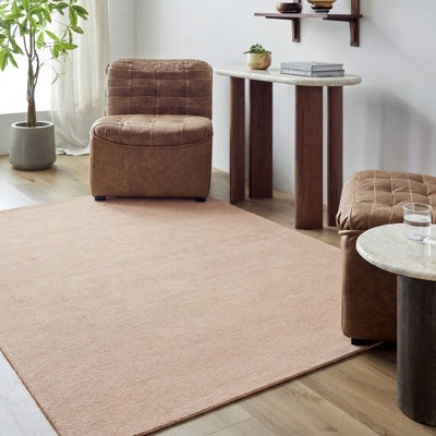 Livabliss Mystique-Hand Loomed Tan Wool Modern Living Dining Bedroom Rug 152 X244 Cm Easy Care, Non Shedding - image 1