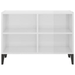 Berkfield Tv Cabinet With Metal Legs High Gloss White 69.5X30X50 Cm - thumbnail 4