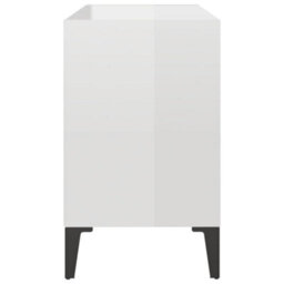 Berkfield Tv Cabinet With Metal Legs High Gloss White 69.5X30X50 Cm - thumbnail 5
