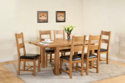 Buttercup Farm Shrewsbury Dining Table With 2 Extensions (Extends To 198Cm) - L90 X W132 X H76 Cm - Oak - thumbnail 4