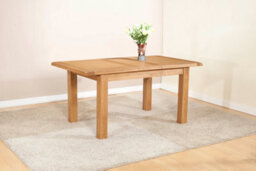 Buttercup Farm Shrewsbury Dining Table With 2 Extensions (Extends To 198Cm) - L90 X W132 X H76 Cm - Oak - thumbnail 5