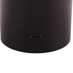Happy Homewares Designer Flat Cone Mushroom Rechargeable And Dimmable Table Lamp In Matte Black - thumbnail 3