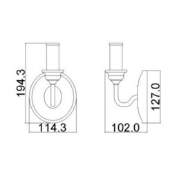 Elstead Hartsville 1 Light Indoor Candle Wall Light Chalk Washed, Beachwood, E14 - thumbnail 2