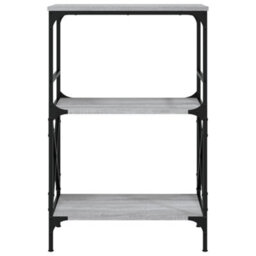 Berkfield Bookcase 3-Tier Grey Sonoma 59X35X90.5 Cm Engineered Wood - thumbnail 4