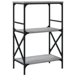 Berkfield Bookcase 3-Tier Grey Sonoma 59X35X90.5 Cm Engineered Wood - thumbnail 6