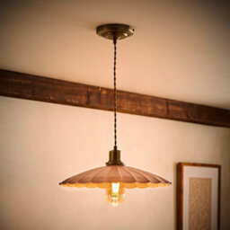 Valuelights Holborn Dusky Pink Scallop Pendant Ceiling Light - thumbnail 5
