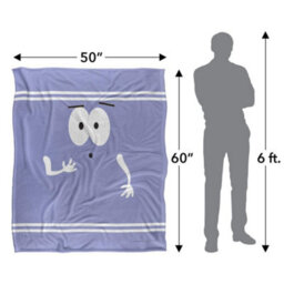 South Park Silky Surprised Towelie Supersoft Blanket Lavender/white/black (One Size) - thumbnail 5