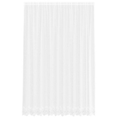 Berkfield Modern Curtains With Curtains Floral White 300 X 300 Cm Polyester - image 1